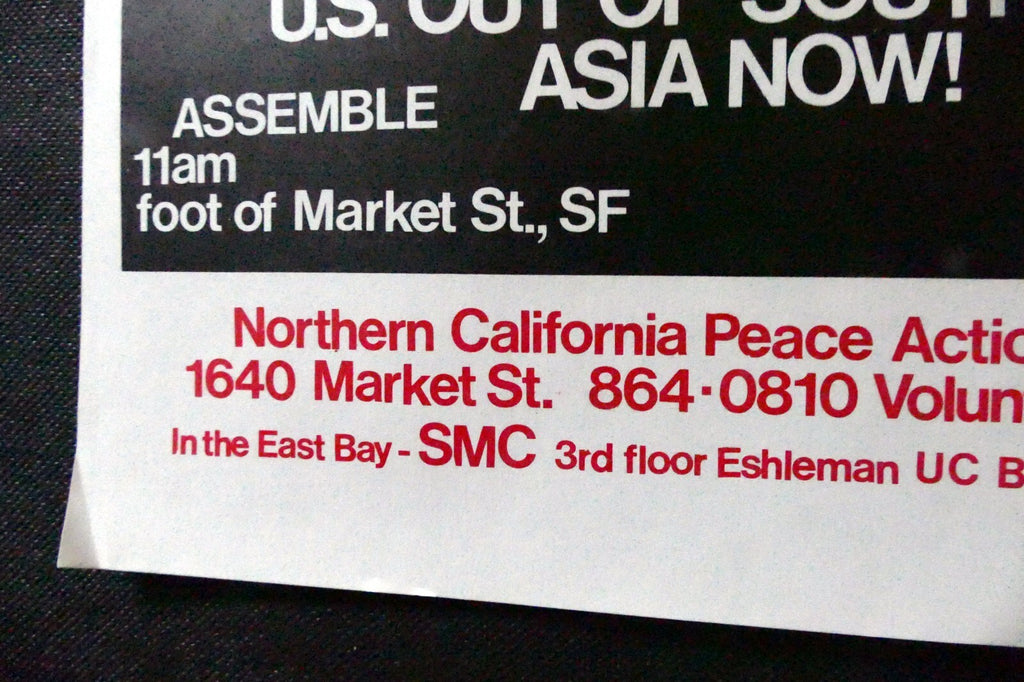 1968 Stop the Bombing! Protest Poster San Francisco USA Vietnam