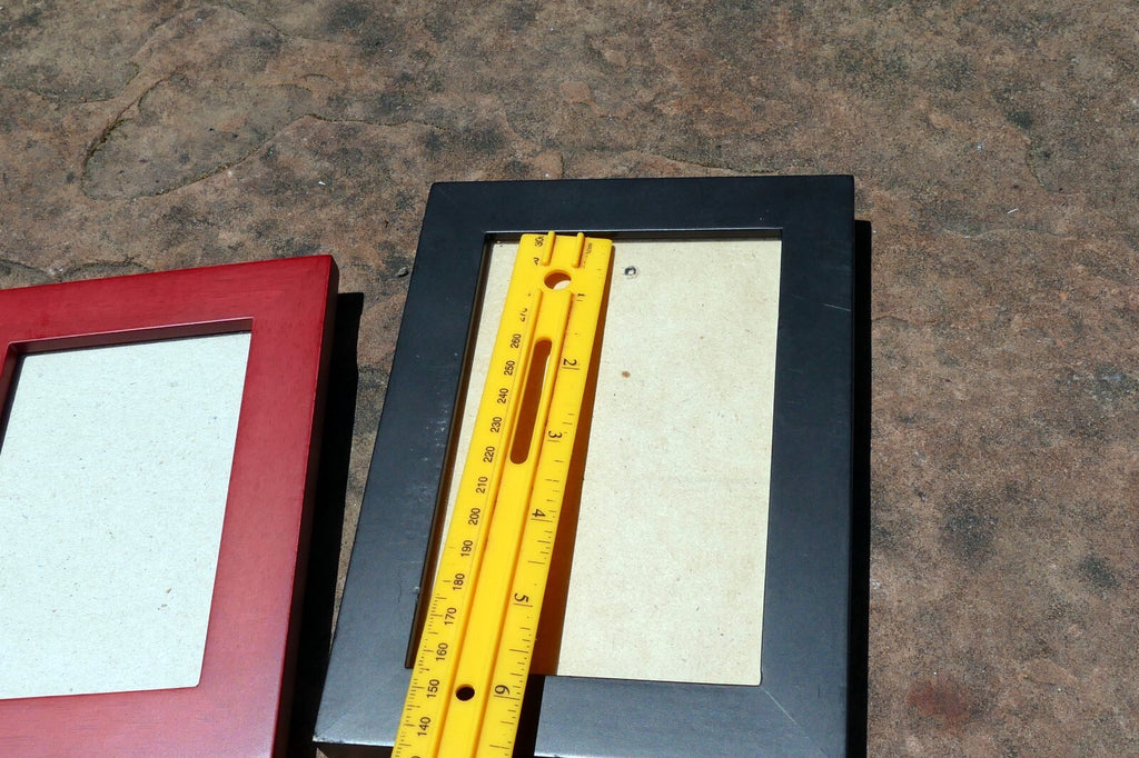 Wooden 4X6" & 3X5"  Picture Photo Frame Rose Red tone Pack of 5 mixed lot