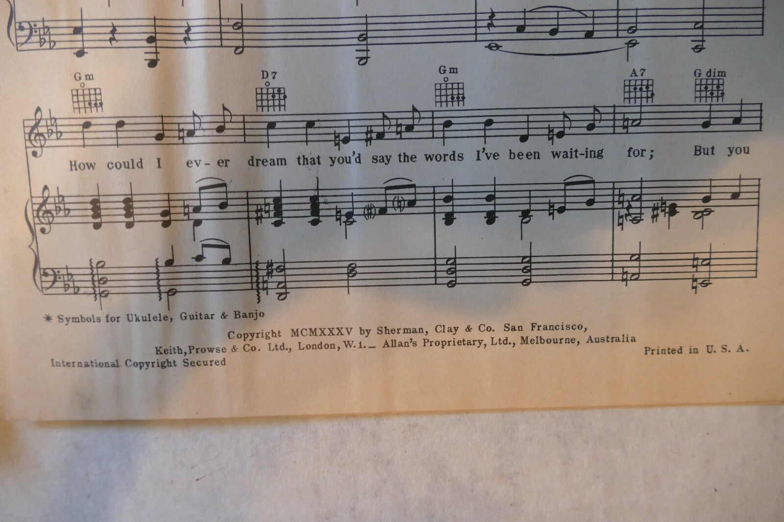 Please Believe Me, 1935, by Larry Yoell and Al Jacobs, Sherman, Clay & Co.