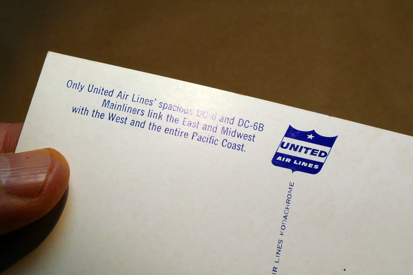 1950s Flying Best United Airlines DC-6 DC-6B ADD Postcard unposted