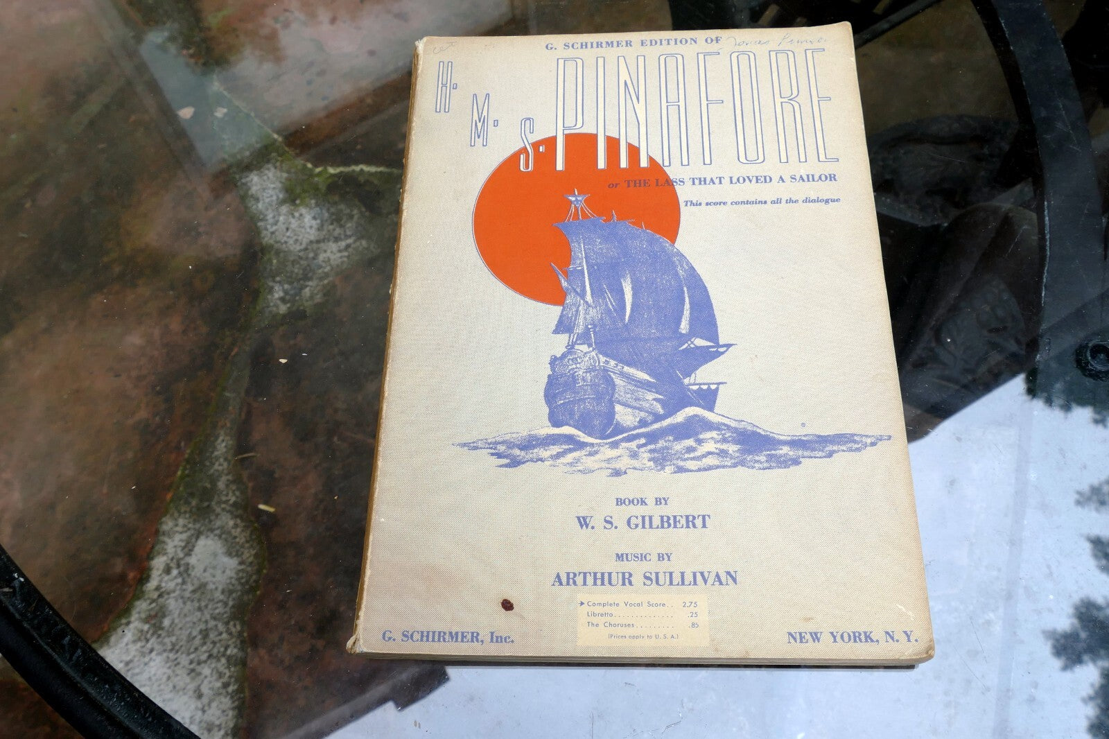 HMS Pinafore Lass That Loved Sailor Piano Sheet Music Book Arthur Sullivan 1623