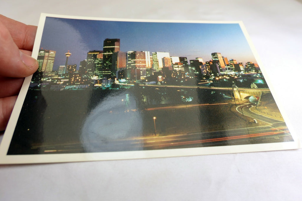 Calgary Alberta Skyline City Downtown Canada Postcard 1970's vintage unposted