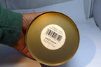 Metal Tin Christmas Round Cookie Candy Jar Container  Bear skating ice
