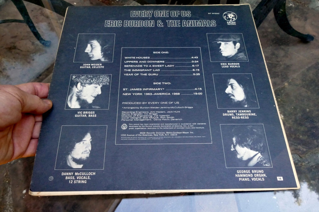 The Animals EVERY ONE OF US LP Vinyl Stereo MGM Record Album SE-4553 ST 91550