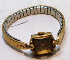 Gruen Precision Ladies Watch 10K RGP BEZEL Square Art Deco - Not working AS IS
