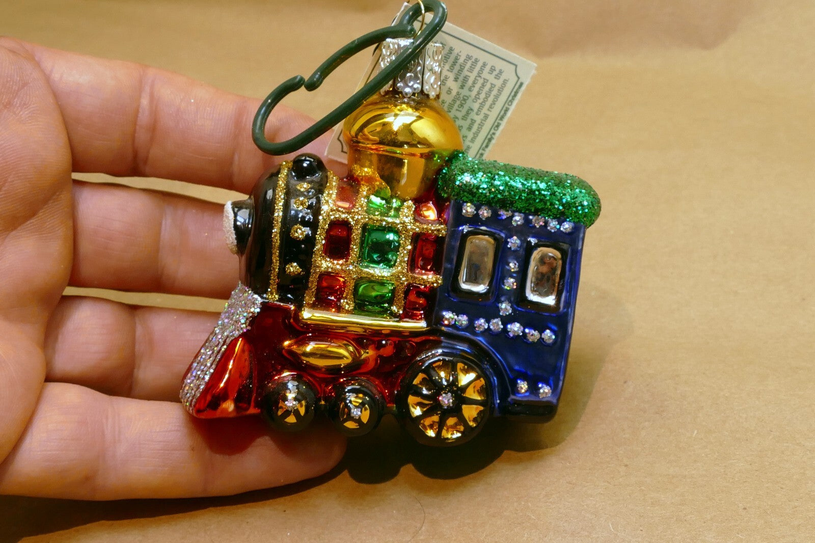 Merck Old World Christmas Ornament Train Engine Locomotive - mint