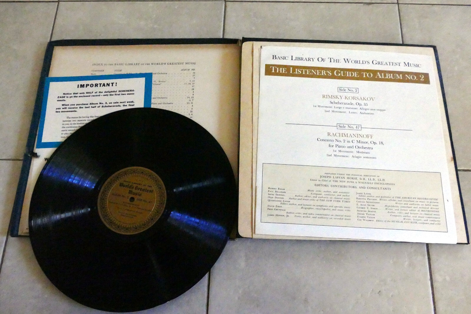 WORLDS GREATEST Music 1958 LP Rimsky-Korsakov Album No. 2
