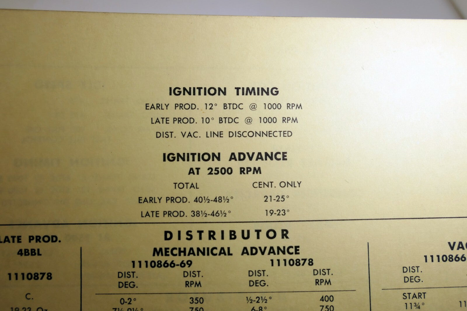 1956 Chrysler V8 1500 2100 2400 & Power Pak Sun Electric Car Specs Sheet Chart