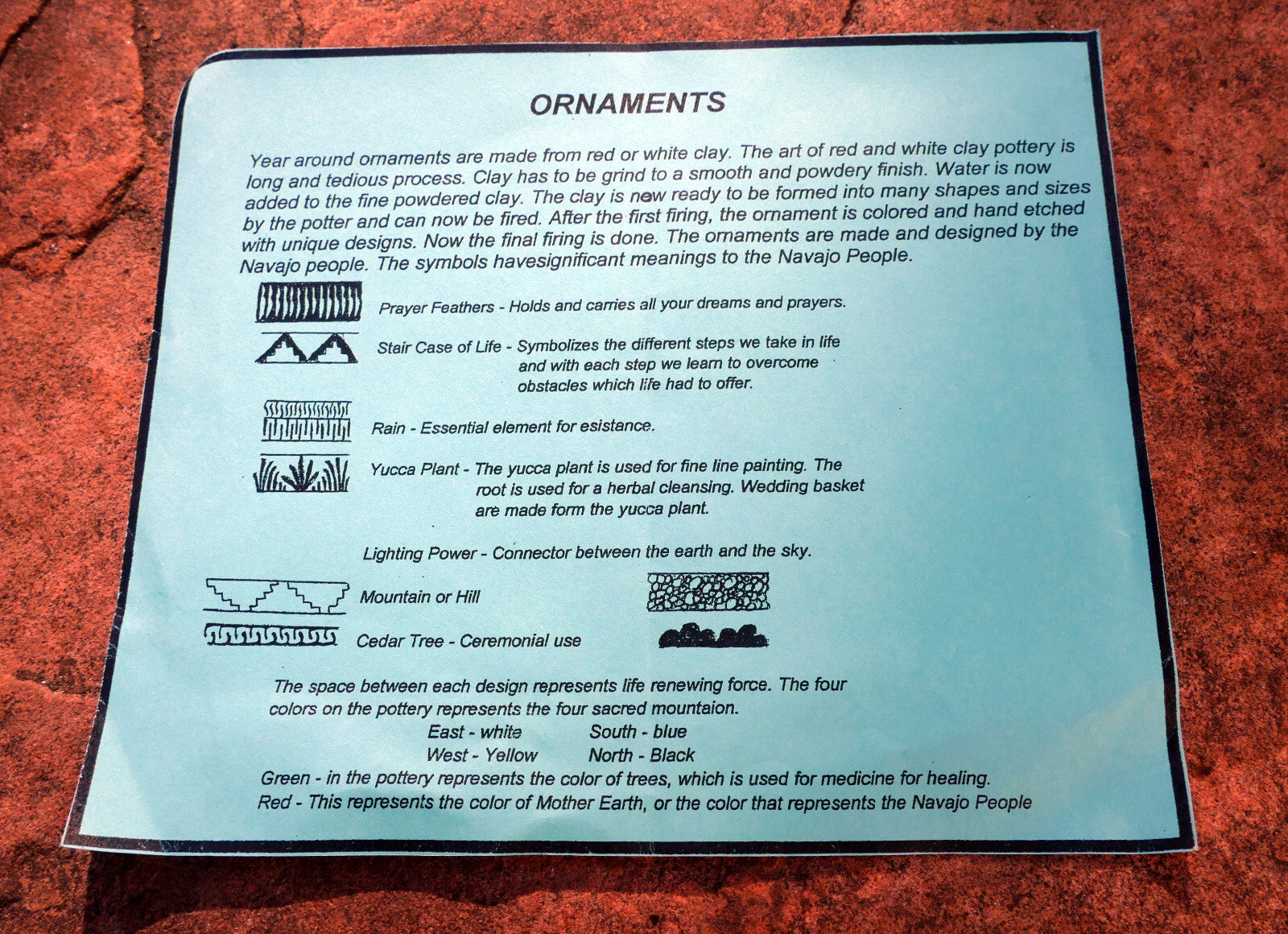 Navajo ornaments symbols meanings native american tribal brochure