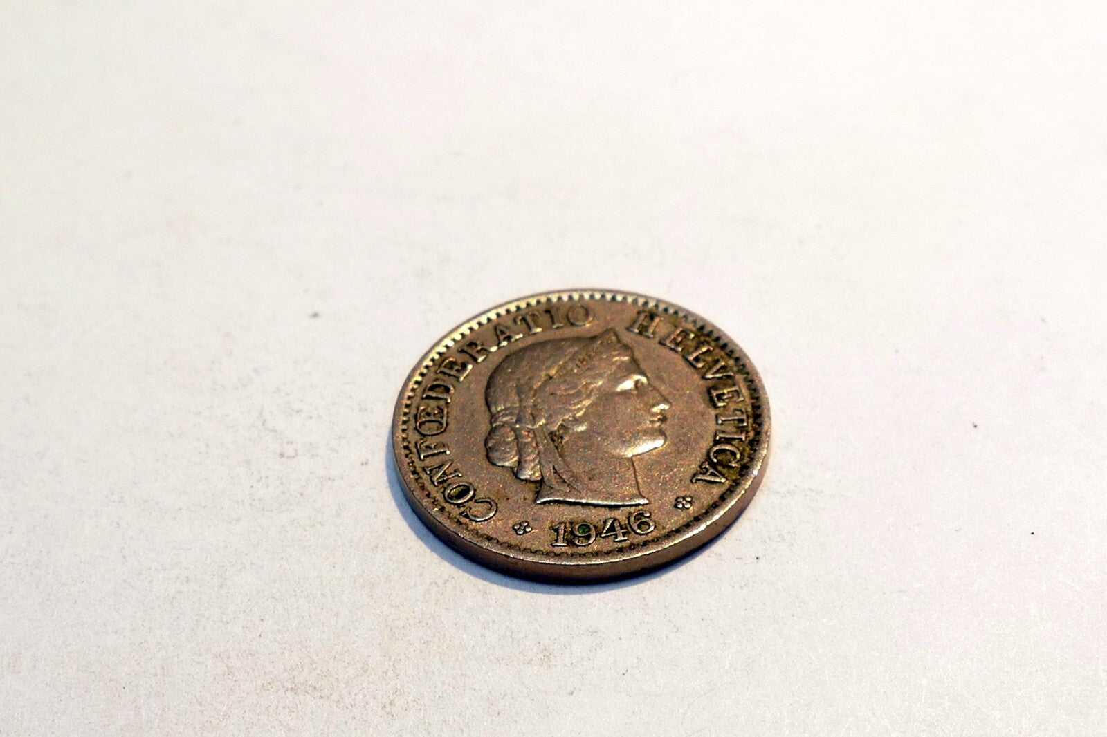 Coin Switzerland 1946 5 Rappen Confederatio Helvetica