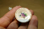 MINIATURE  CHINA VIOLETS FLOWERS PORCELAIN Tea Set JAPAN 7X11cm FLORAL DESIGN