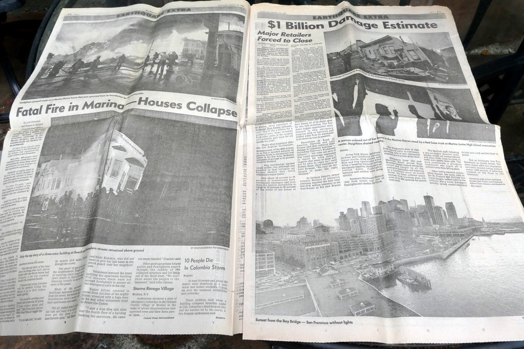 1989 San Francisco Chronicle Earthquake Oct. 18th EXTRA EXTRA -  Hundreds dead