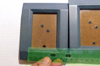 Pack of 2 Gray Wooden Picture Portrait Frame 3.5X2.5" Art Photo lot with glass