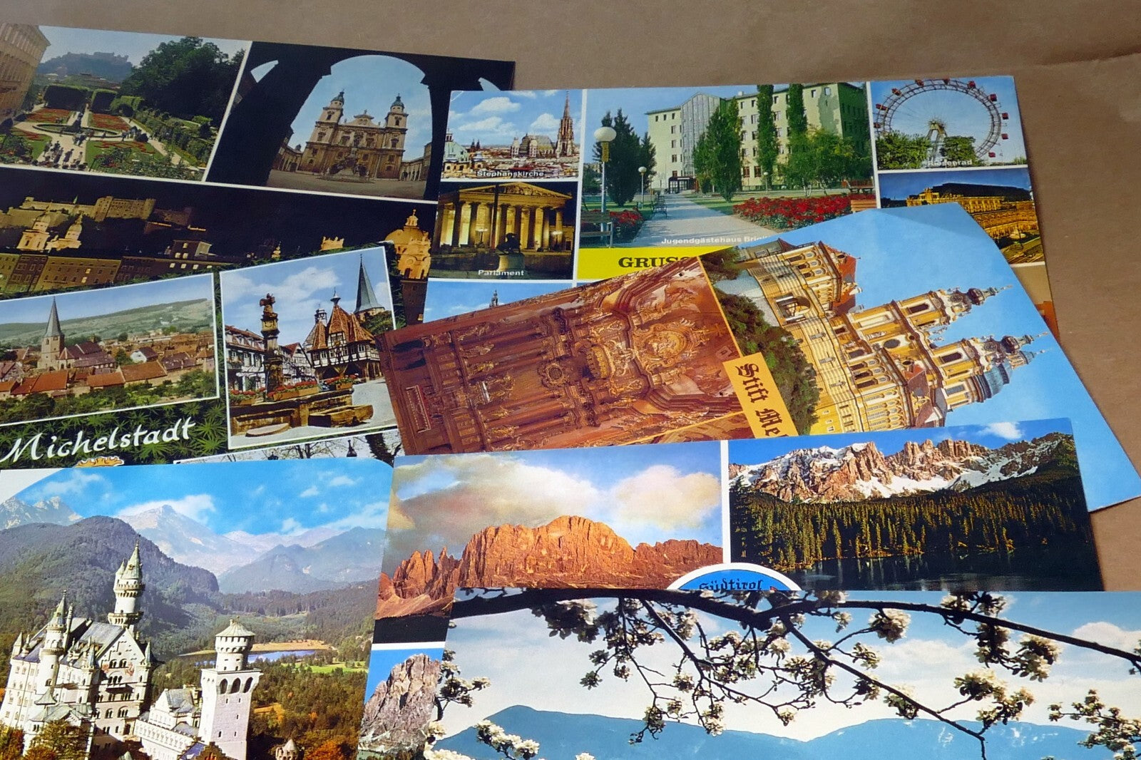 Germany Unposted Postcard Lot pack of 13 Landscapes Towns Castles 1980's