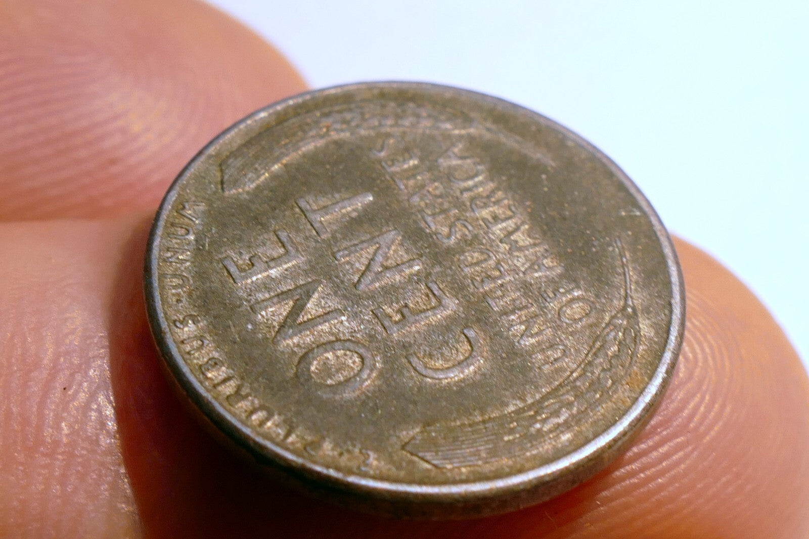 1943 RUTHENIUM Steel Wartime Wheat Penny Coin Genuine  vintage