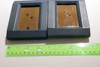 Pack of 2 Gray Wooden Picture Portrait Frame 3.5X2.5" Art Photo lot with glass