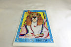 Lets Party Postcard Animal Shelter North Shore League Dog Basset Hound 1980'
