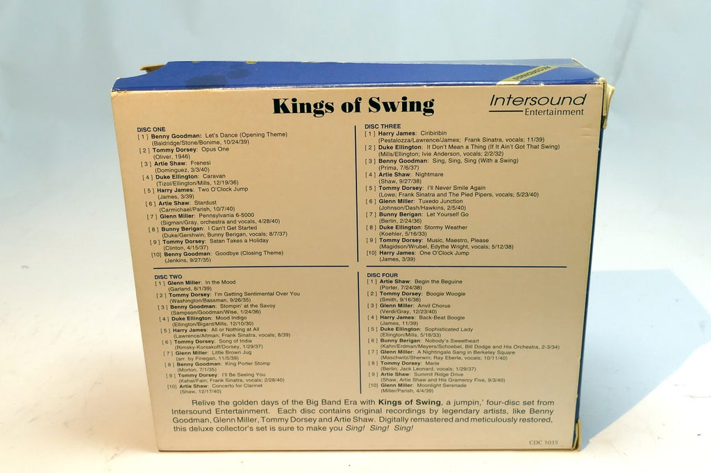Kings of Swing Intersound Box by Various Artists (CD, 1994, 4 Disc Set) CDC 1035