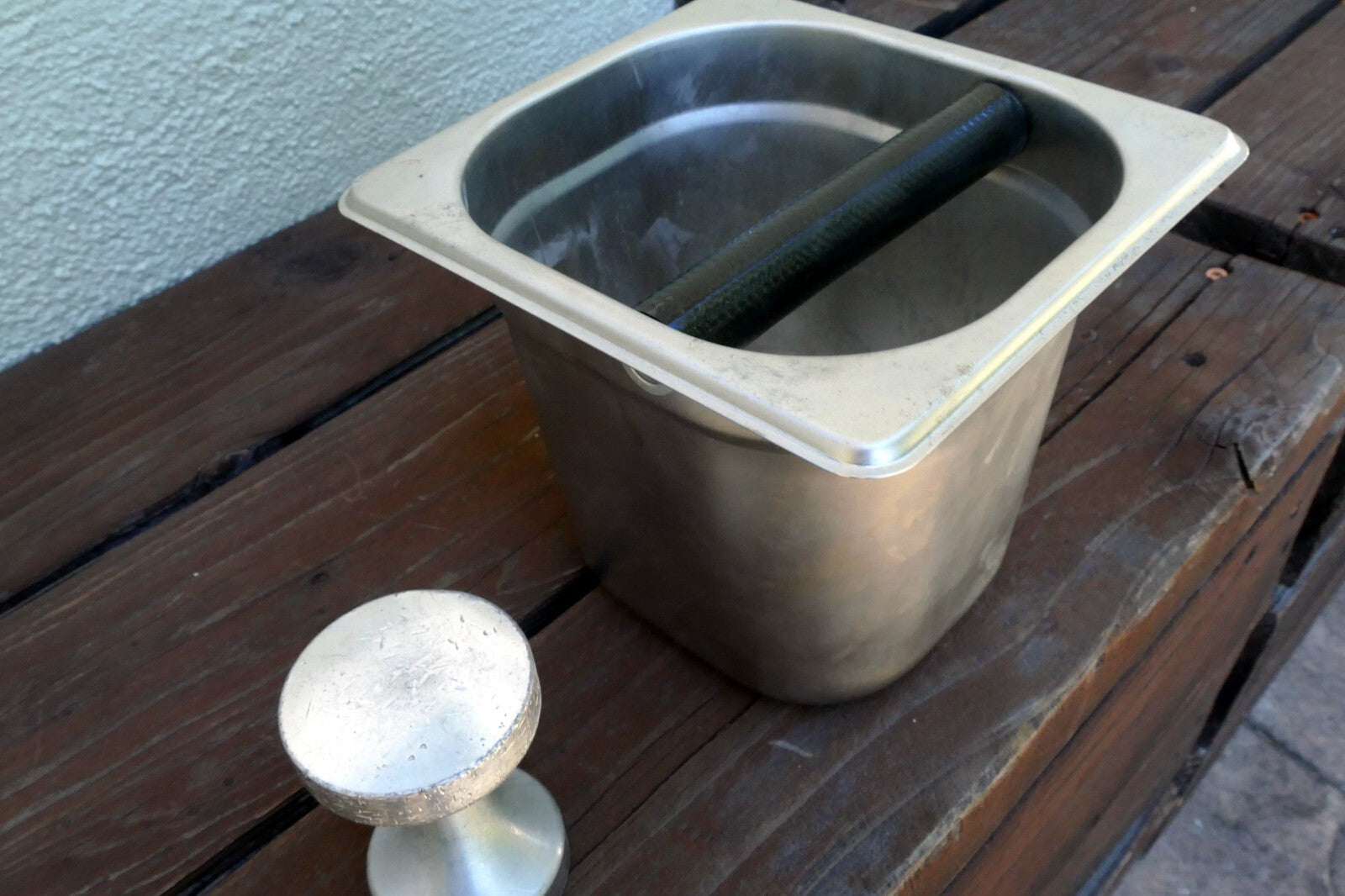 Winco SCD-5 Coffee Grounds Knock Box Bar Espresso Residue Container S/S
