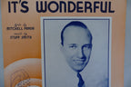 It's wonderful sheet music 1938 by stuff smith and mitchell parish, robbins music co.