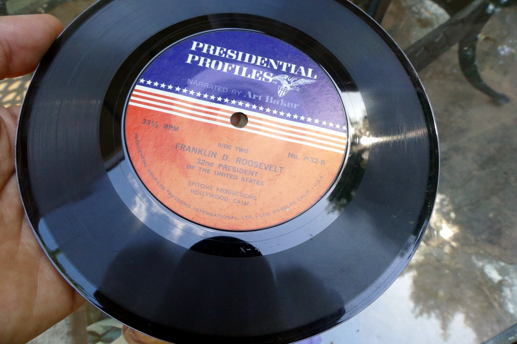 Franklin D. Roosevelt the Presidents Speak 1966 Vinyl EP Narrated By Art Baker