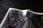 Paris France Arc de Triomphe Poster Print Aerial View Photo 1970's 21X28"
