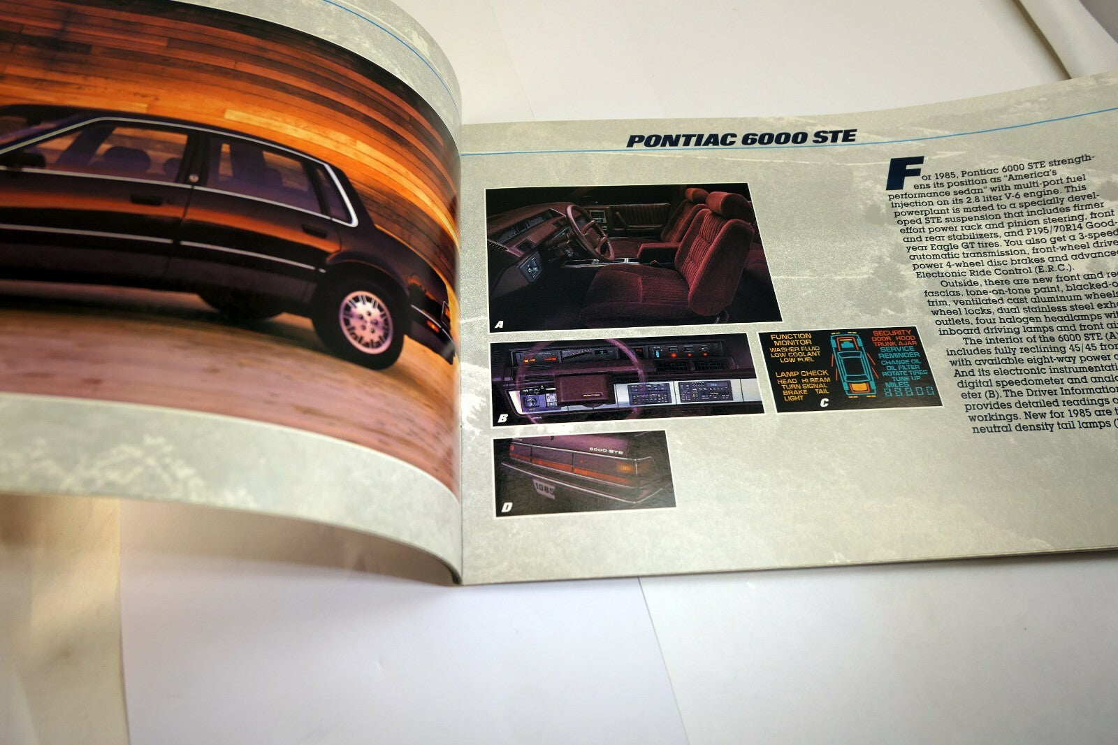 Pontiac 1985 "We Build Excitement" Dealership advertisement Sales Brochure Car