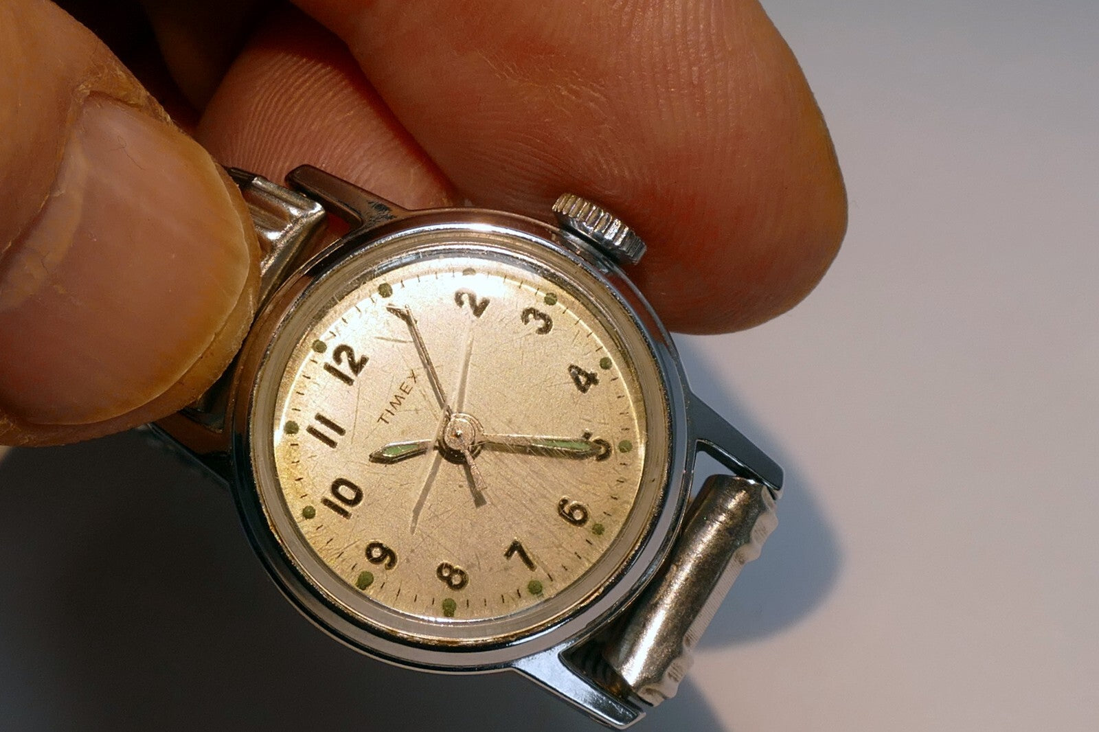TIMEX LADIES WATCH WRISTWATCH Silver TONE - as found Untested  parts or repair