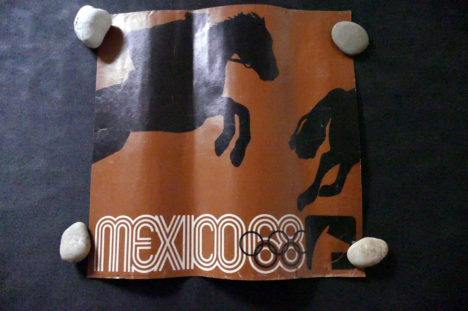 THE OLYMPICS IN MEXICO / SPORT Equestrian Horse Jockey POSTER 1968
