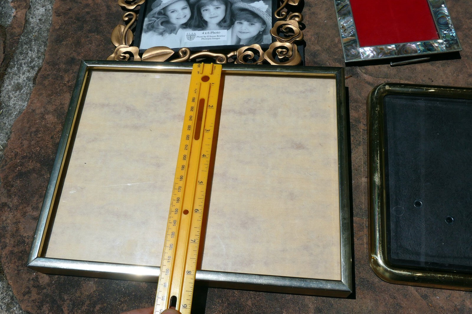 4X5  5X7 8X10"  Picture Photo Frame Metal gold tone with glass Pack of 4 mix lot