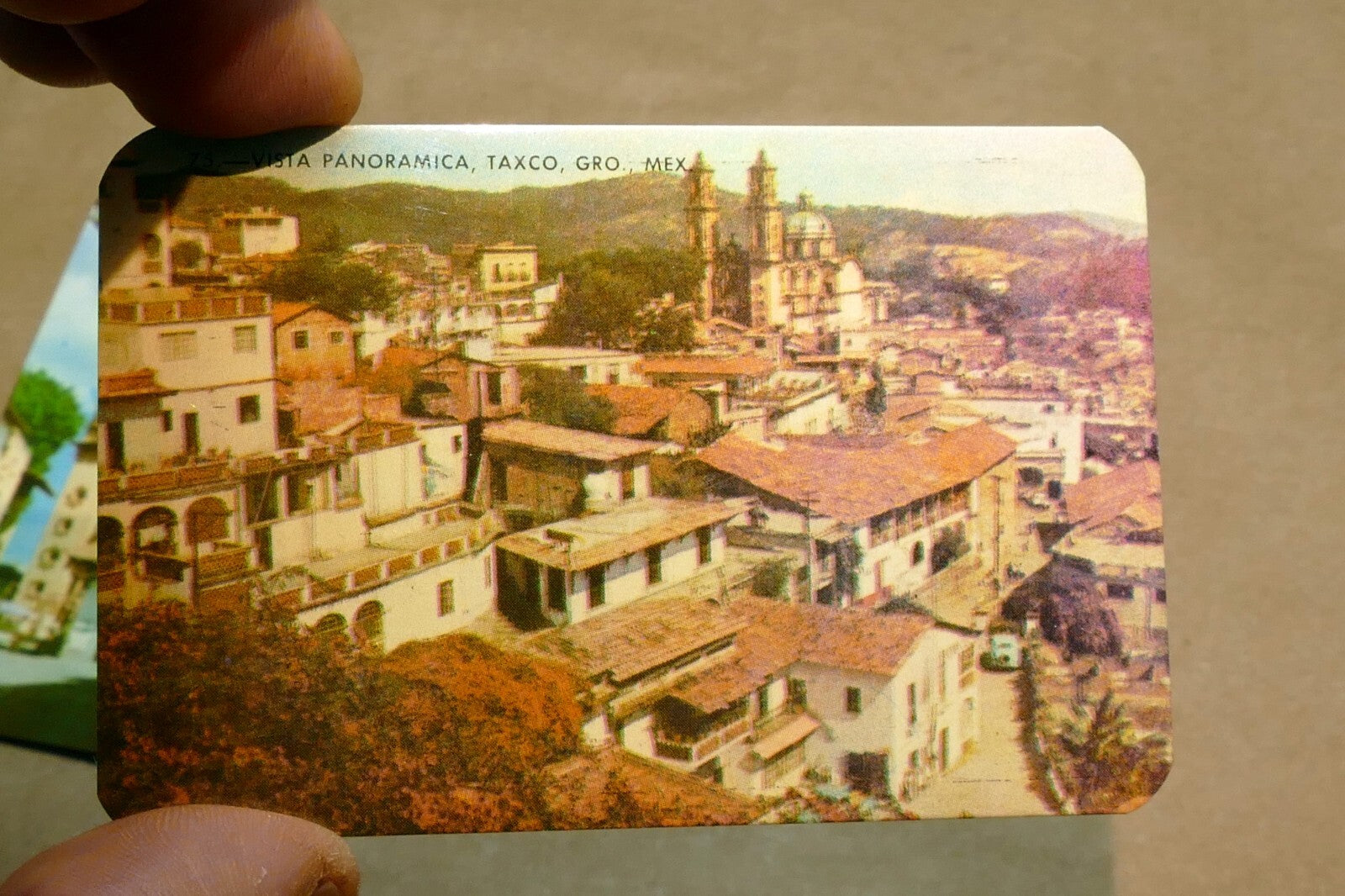 TAXCO GRO Mexico 1960's  MEXICO POCKET CALENDAR Panorama Church vista