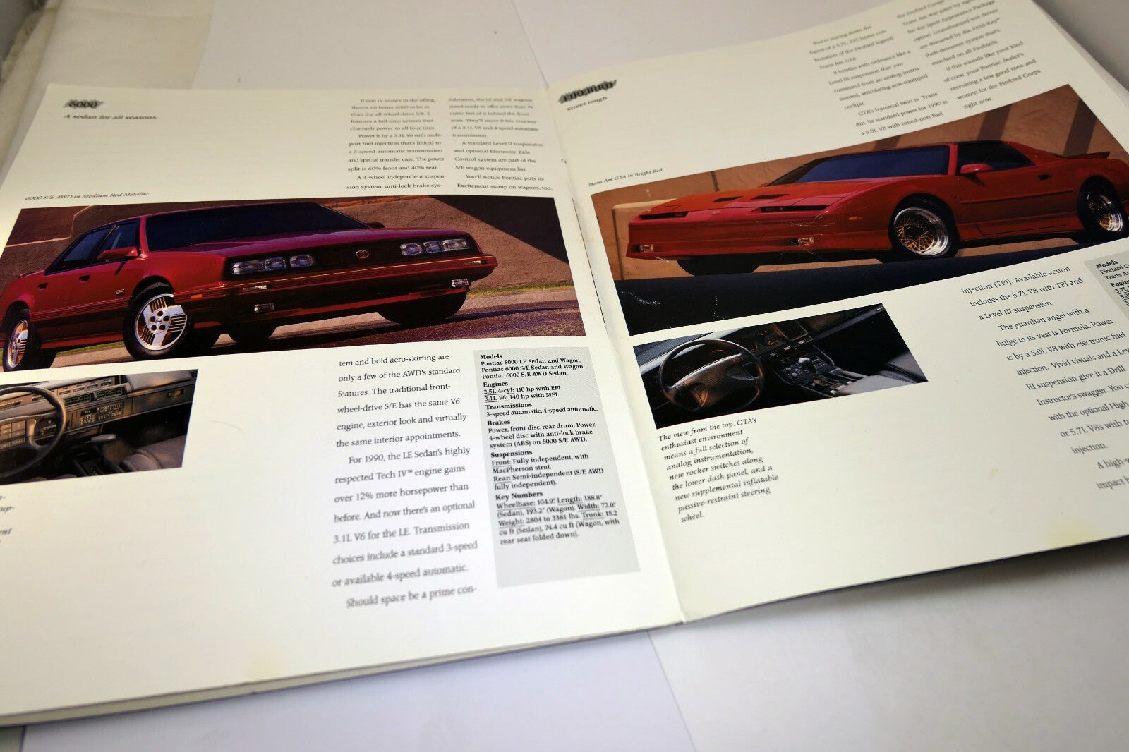 Pontiac 1990 Advertisement Ad dealership Sales Brochure Car Grand Am Lemans 6000