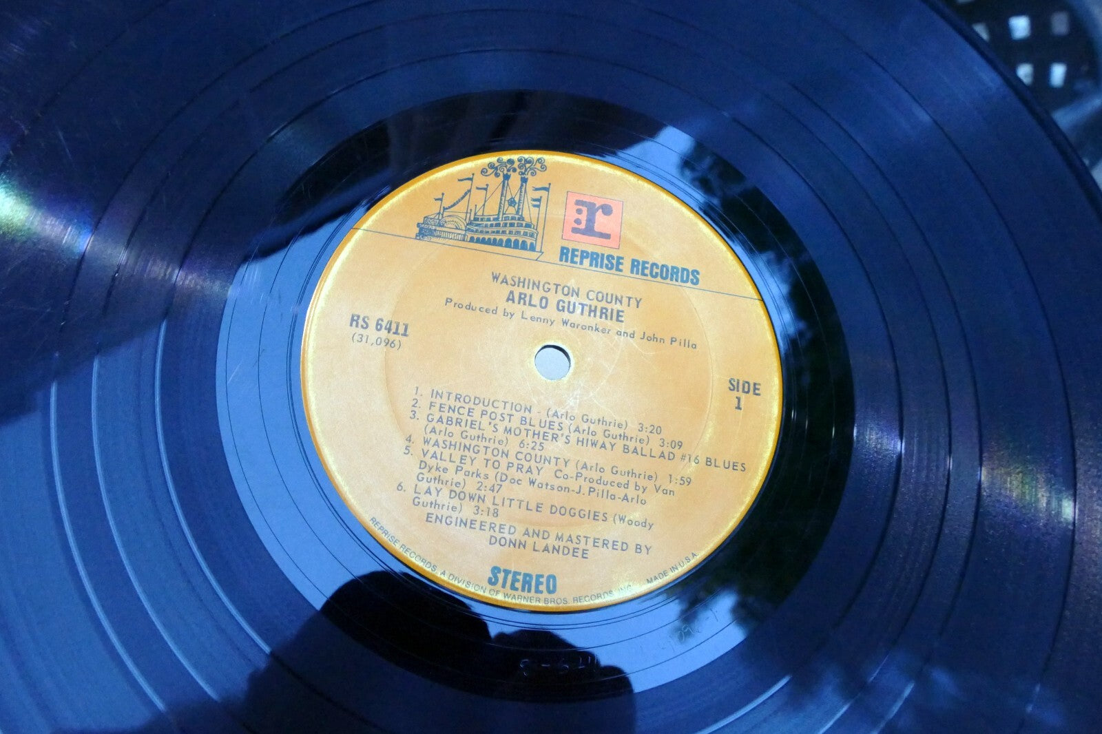 ARLO GUTHRIE - WASHINGTON COUNTY - 1970 REPRISE RECORD RS 6411