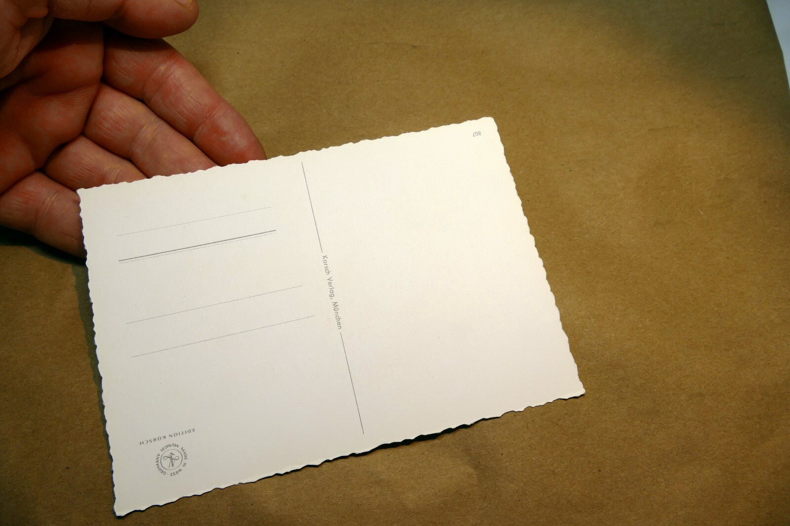 Adolf KORSCH VERLAG Postcard Munchen Girl with Flowers Berries - Unposted Art