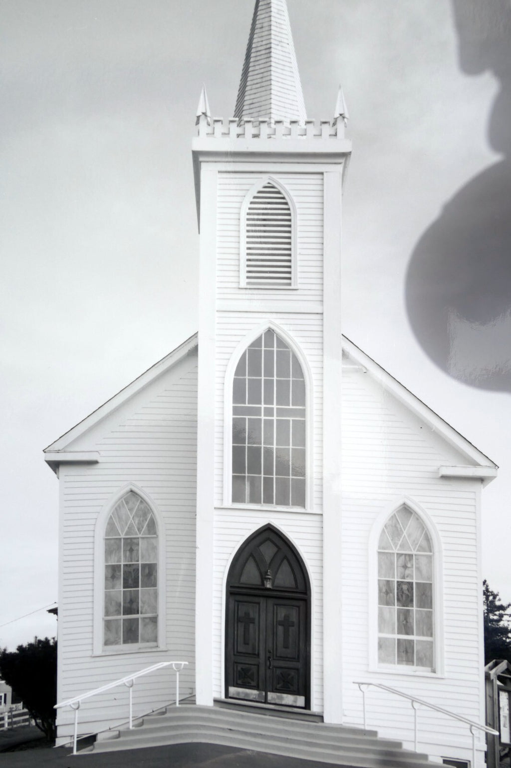 St. teresa of avila church california 11x14" black & white picture photo sonoma