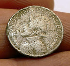 1966 silver panama 1/10 balboa armored balboa coin   poor condition