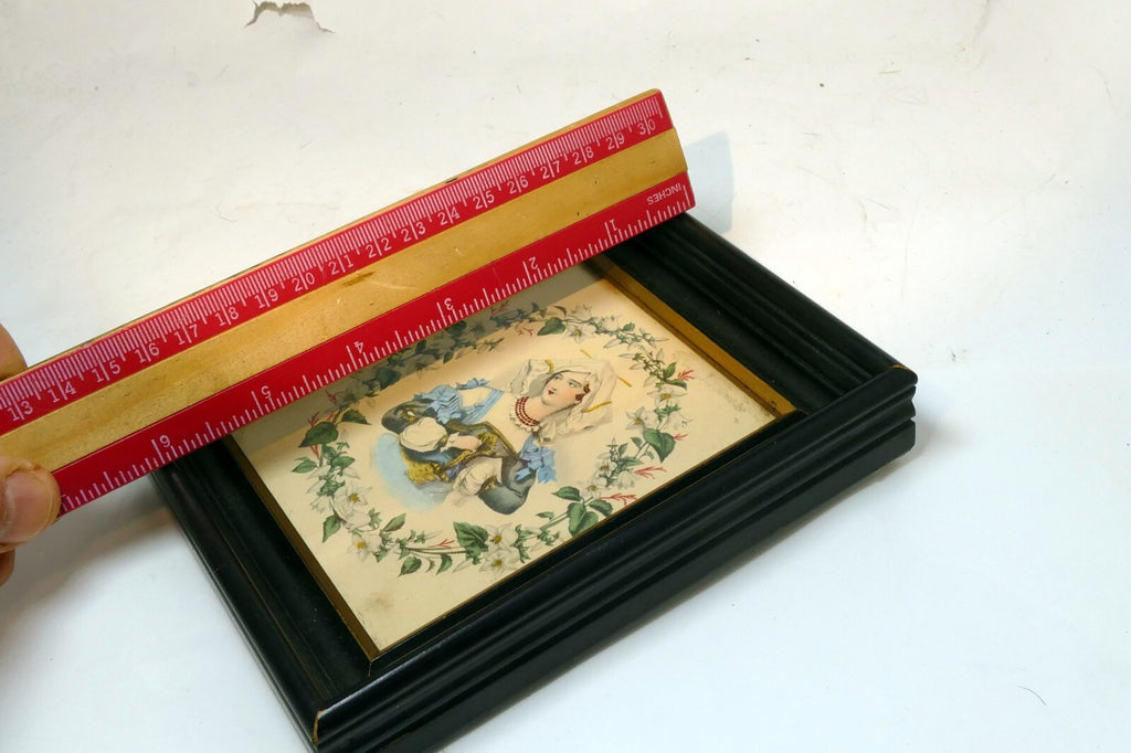 FRENCH MAIDEN WALL DECOR VICTORIAN LADY DESIGN floral Lemercier print 4X5"