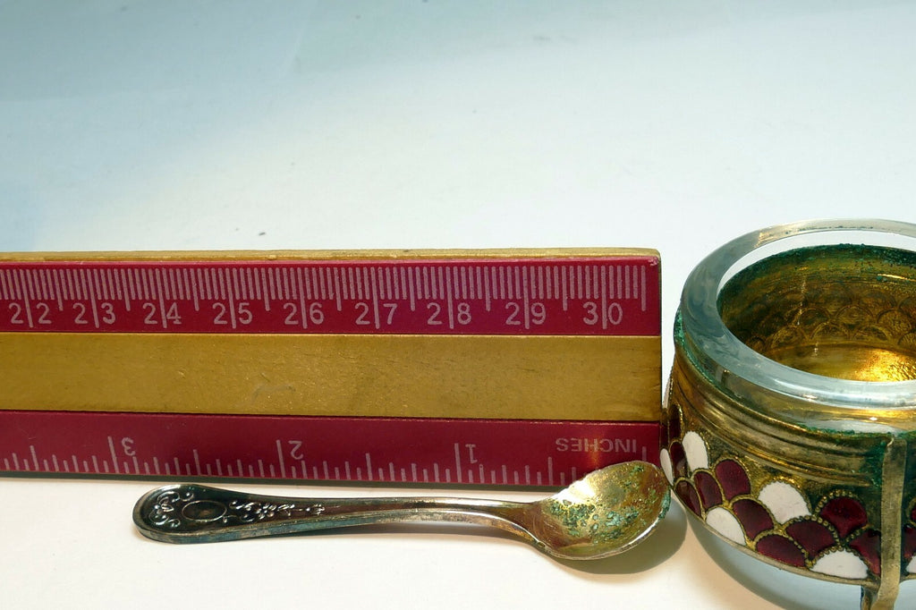 Brass 450K mustard box cream case spices pitcher мельхиор 7ЮММЕТ