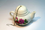 Japanese Porcelain Teapot with Loose Leaf catcher infuser rose floral design