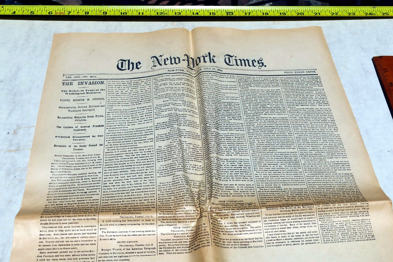 New York Times Sept 3 1864 - Reprint, Atlanta's Destruction by Sherman, Mobile