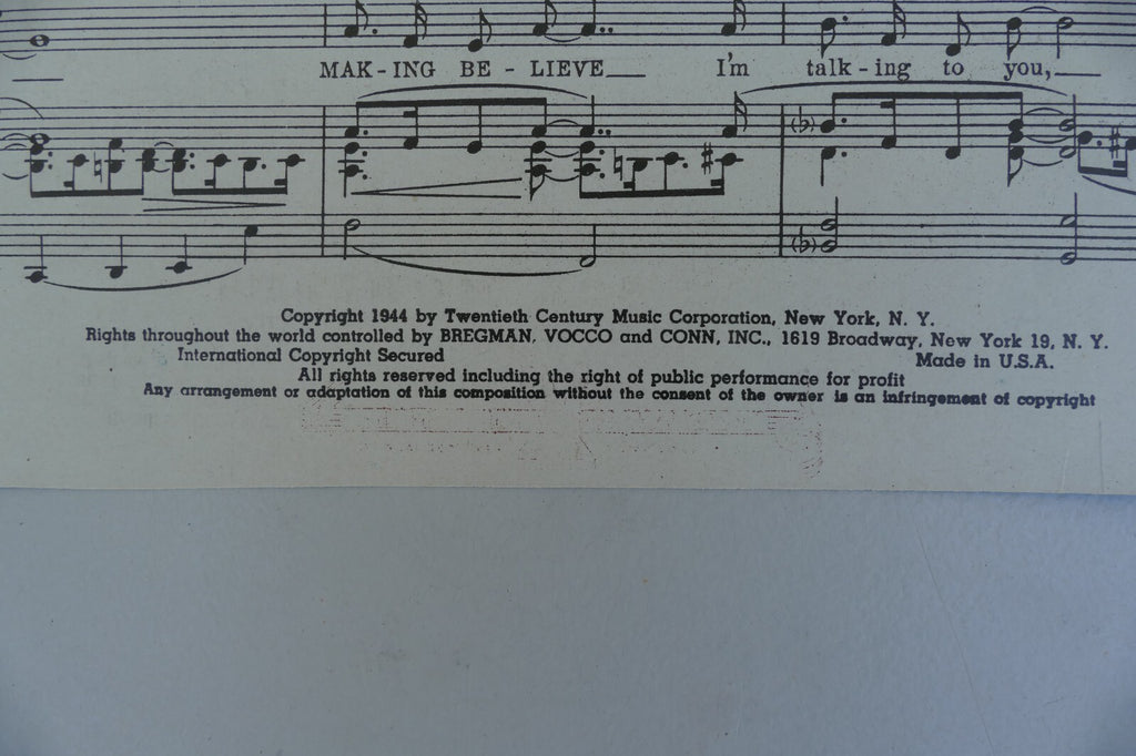 I'm Making Believe 1944 from Sweet and Low-Down musical by James V. Monaco