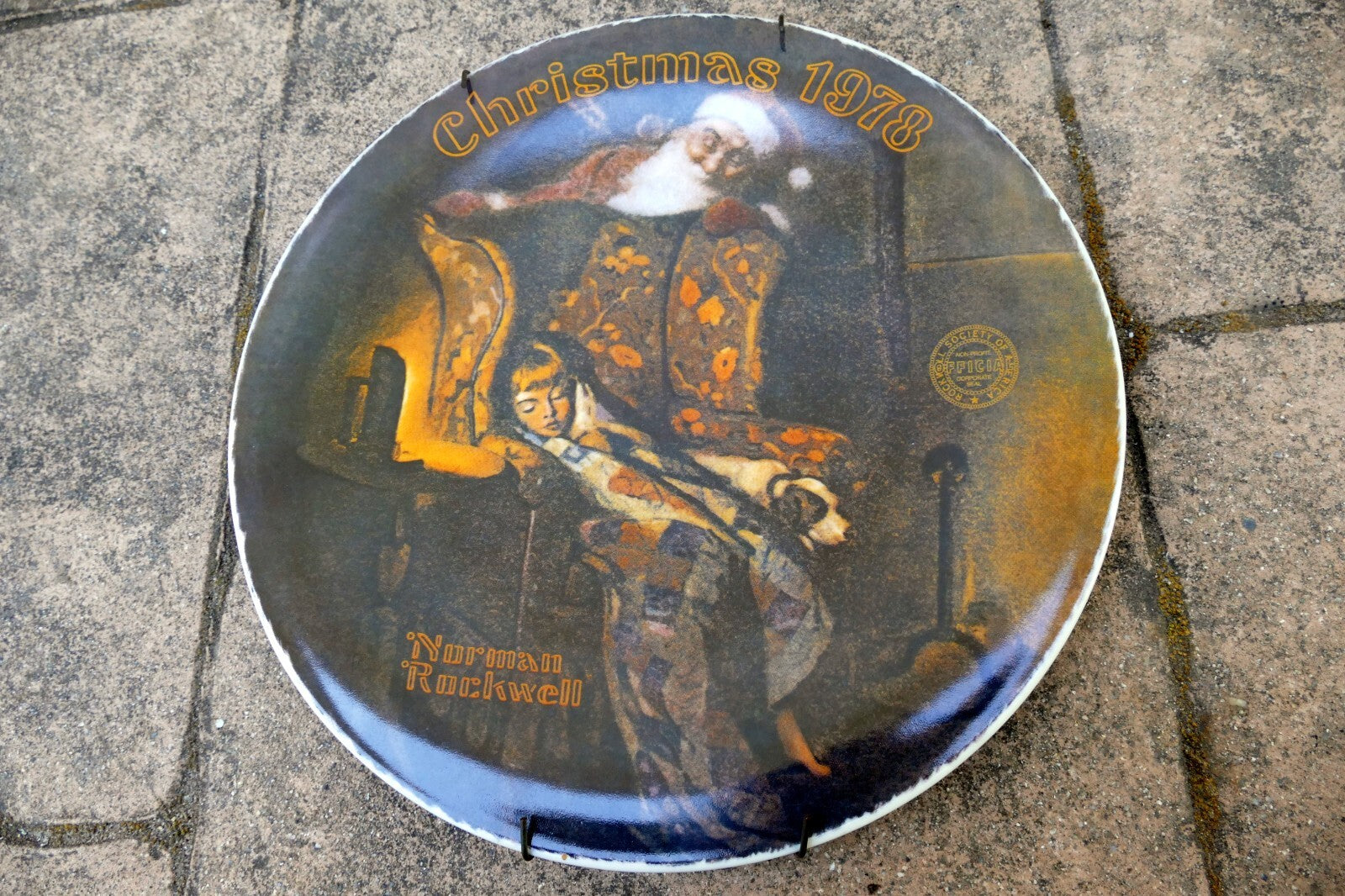 NORMAN ROCKWELL "Christmas Dream" Plate 1978 Christmas Knowles