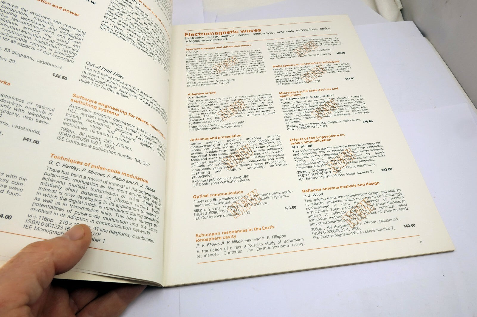 1981 Publications Catalog Institution Electrical Engineers IEE P. Peregriinus