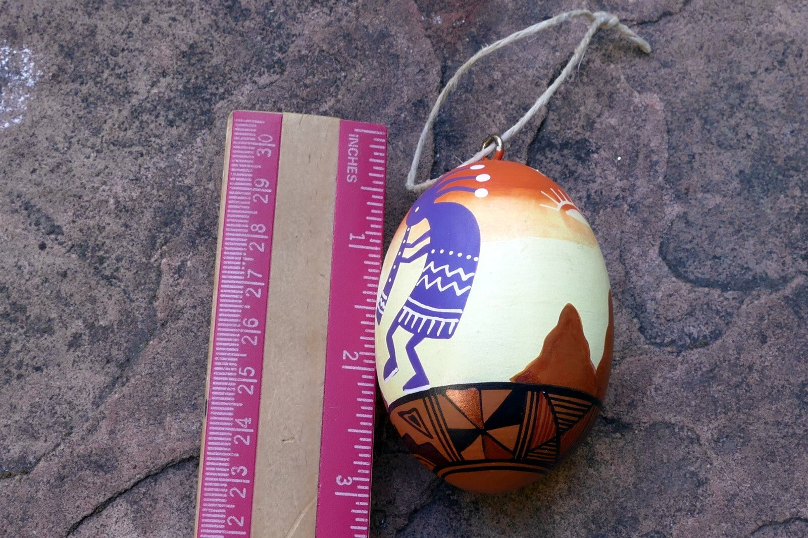 Kokopelli NATIVE AMERICAN DANCE HORN DESIGN GOURD CHRISTMAS ORNAMENT