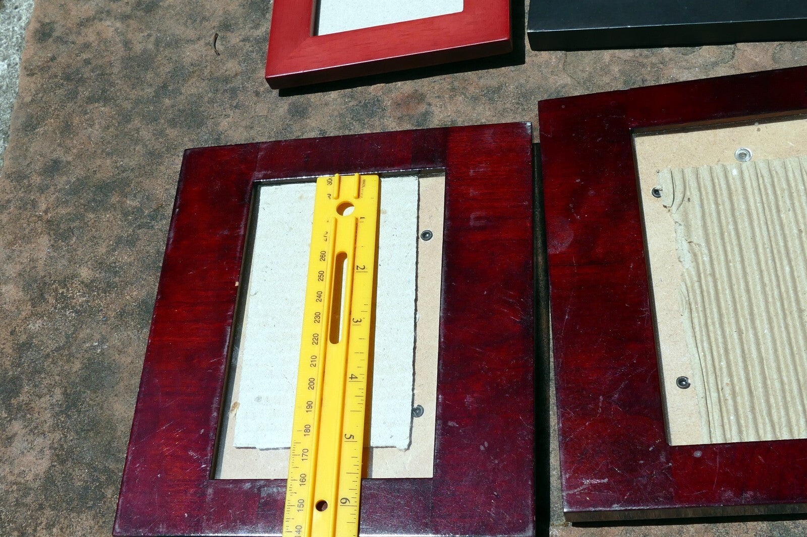 Wooden 4X6" & 3X5"  Picture Photo Frame Rose Red tone Pack of 5 mixed lot