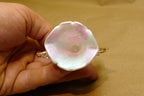 Spun Glass Crystal Christmas Ornament  Angel Gold with trumpet