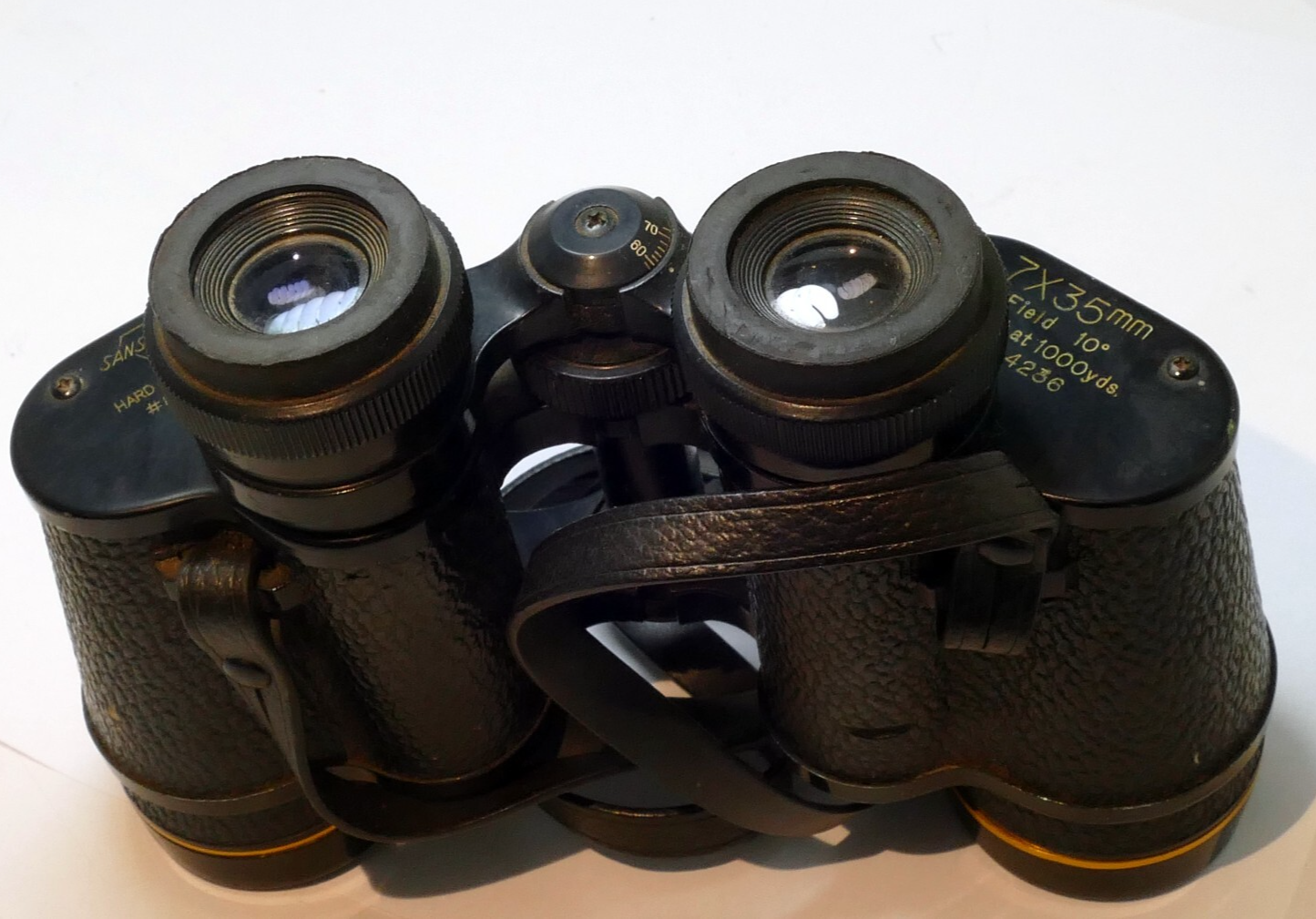 Sans & streiffe 7x35 field 10 binoculars #801 hunter w/case
