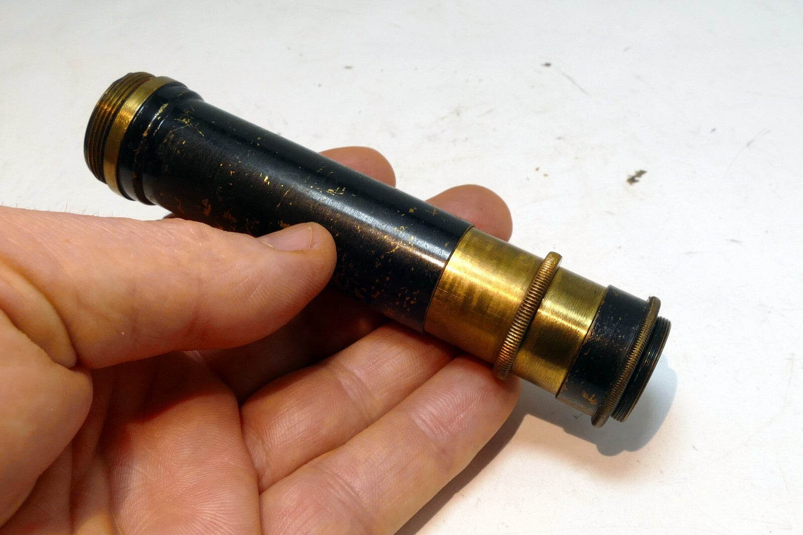 Antique Telescope Brass Nautical Spyglass 19th century - missing front glass