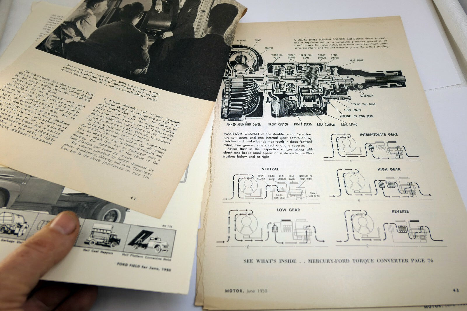 1950 Ford Field Magazine  clippings advertisement AD Automatic Transmission