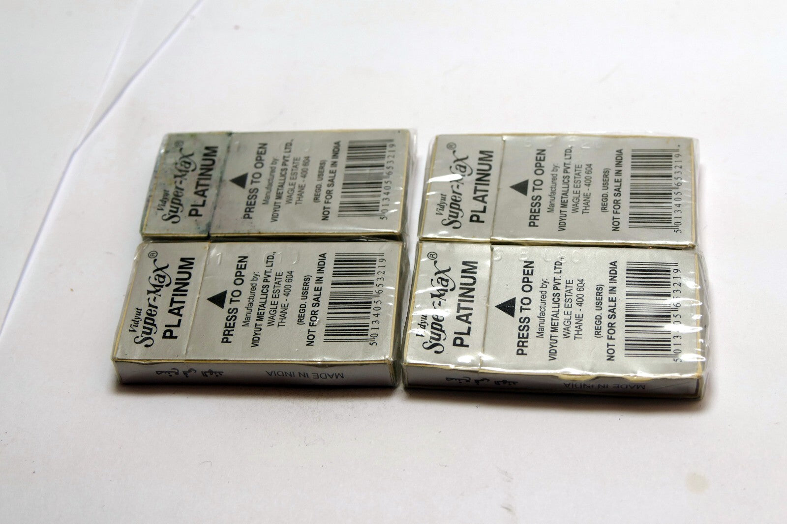 20 Vidyut Super Max Double Edge Platinum Razor Blades  4 - 5 Pack lot
